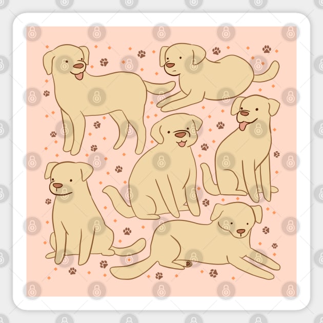 Cute labrador retriever illustration Sticker by Yarafantasyart